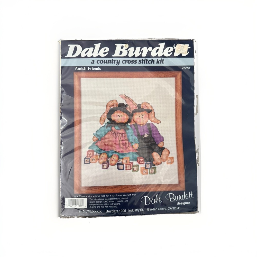 Dale Burdett Country Cross Stitch BUNNY LOVERS Amish Friends Sealed  Blocks